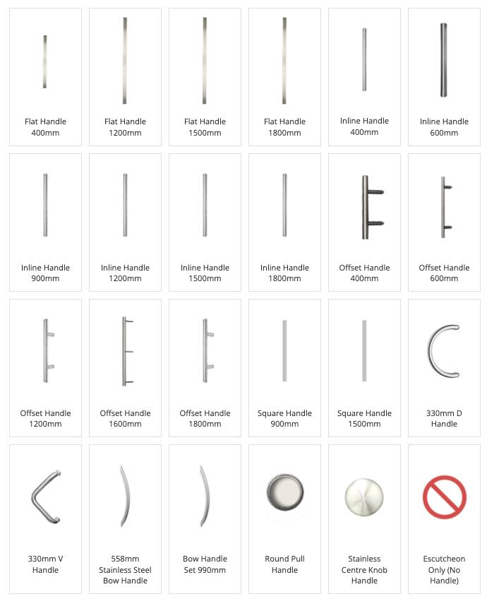 composite door contemporary handle options