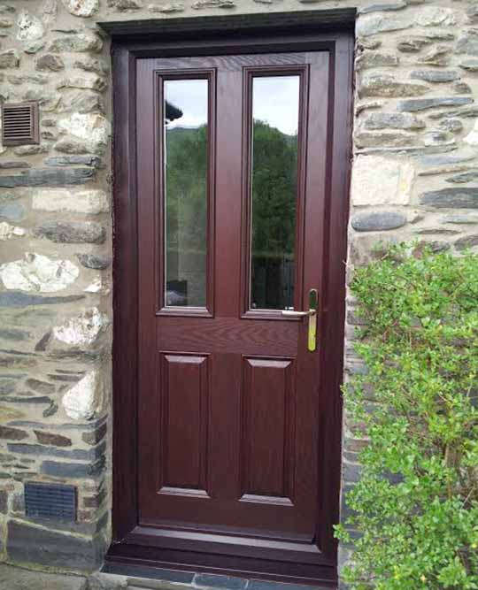 brown composite back door