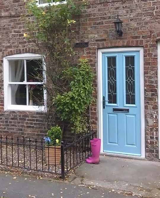 duck egg blue cottage front door