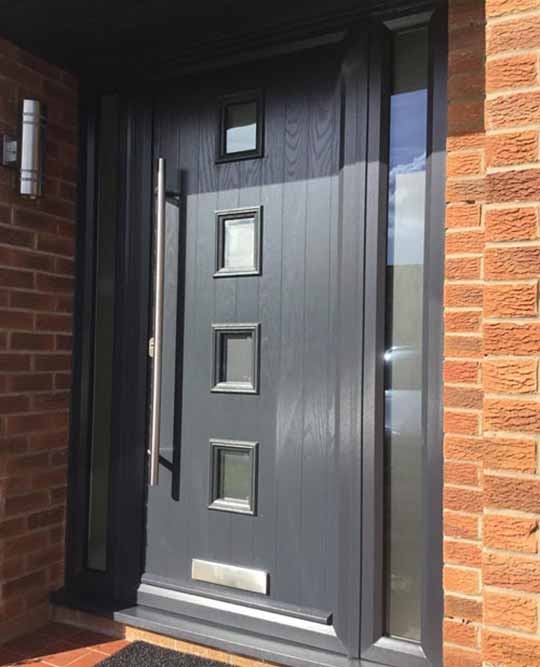 modern grey composite front door