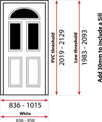 2 panel 2 square 1 arch