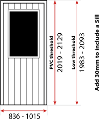 cottage half glazed